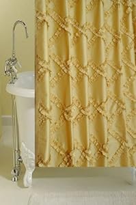 Amazon.com - Gold shower curtains diamond trellis(70 x 70) button holed