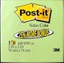 Post-it Brand Multi-hued Notes Cube, 3x3