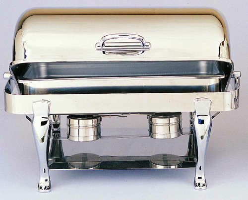 8 QT. STAINLESS STEEL RECTANGULAR ROLL-TOP CHAFER