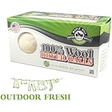 Maple Hill Dryer Balls set of 2 Outdoor Fresh Scent (100% Domestic Wool, X-Large, Handmade in the USA, Eco-Friendly, Natural Fabric Softener Eliminates Dryer Sheets)