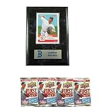 Boston Red Sox Josh Beckett Baseball Card Plaque with FREE 4 Packs of MLB Trading Cards