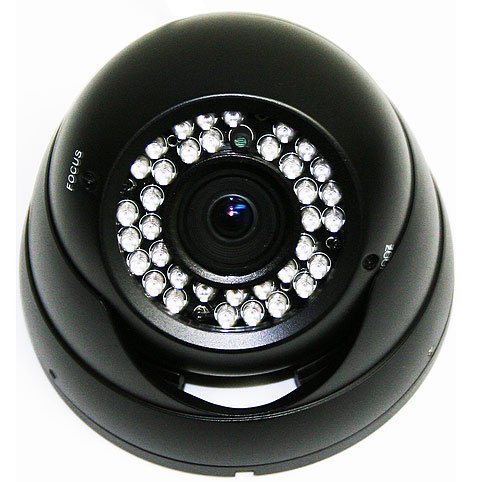1/3" Sony CCD 36-LED Waterproof Infrared Dome Vandal-Proof Camera -540 TV Lines w/ 4-9mm Lens (Black)