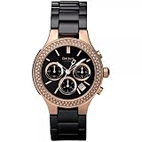 DKNY Ladies Watch NY4984 with Black Dial and Black Ceramic Strap