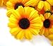 (24) Silk Yellow Sunflower Gerbera Daisy Flower Heads , Gerber Daisies - 1.75