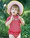 RuffleButts® Infant / Toddler Girls Polka Dot Ruffled Rash Guard Bikini