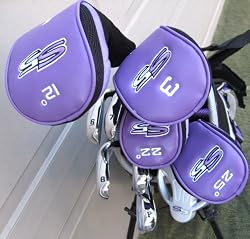 Ladies Left Handed S5 Complete Golf Club Set with Bag Driver, Fairway Wood, Hybrids, Putter, Wedge, Bag Womens LH