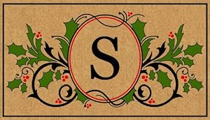 Sprigs of Holly Coir Mat - S