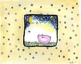Starry Night - Pig Piggy - By Serena Bowman Giclee Canvas 8 X 10 Ready to Hang
