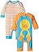 Gerber Unisex-Baby Newborn 2 Pack Coverall, Duck, Newborn