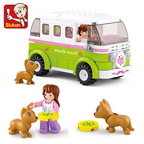 Sluban Building Block Girl's Dream of Station Wagon B0523 158pcs 1dolls