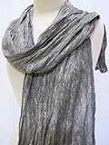 IMAGE OF Metallic Tissue Crinkle Crushed Scarf Pewter Grey
