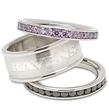 Baltimore Ravens Logo Crystal Stacked Ring Set (Size 8)
