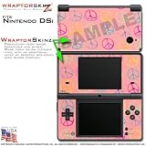 Nintendo DSi Skin Kearas Peace Signs on Pink WraptorSkinz Skins