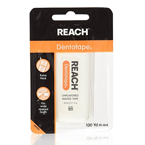 Johnson and Johnson Reach Dentotape Waxed Floss, Unflavored 100 Yards