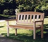 IMAGE OF Garden Bench With Clear Western Red Cedar Fully Routed Edges Zinc Plated Hardware & Finely Sanded Finish