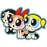 Powerpuff Girls car bumper sticker decal 6" x 4"
