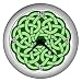 Silver Wall Clock of Green Ornate Celtic Knot (Irish Jewelry, Pendant, Ring, Necklace)