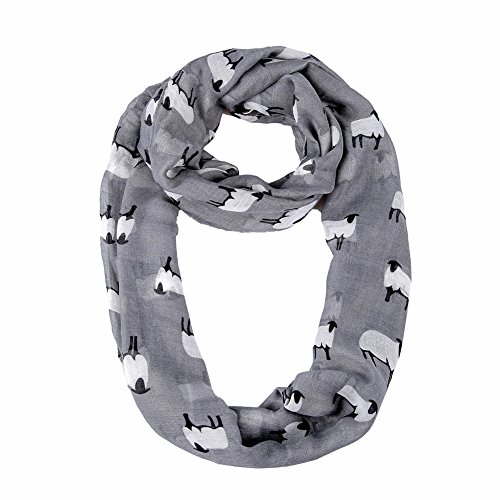 MissShorthair Women's Fashion Soft Light Cartoon Sheep Sheer Infinity Scarf