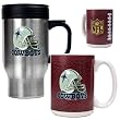 Dallas Cowboys 16oz Travel Mug & 15oz Gameball Ceramic Mug Set - Helmet logo NFL Football