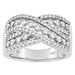 14K White Gold Diamond Ring - 1.00 Ct.
