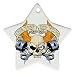 Star Ornament (2-Sided) of Live Fast Die Young Skull Flames and Pistons (Harley Davidson, Hog, Motorcycle Riding, Bike Riding, West Coast Choppers, Orange County Choppers, American Chopper)