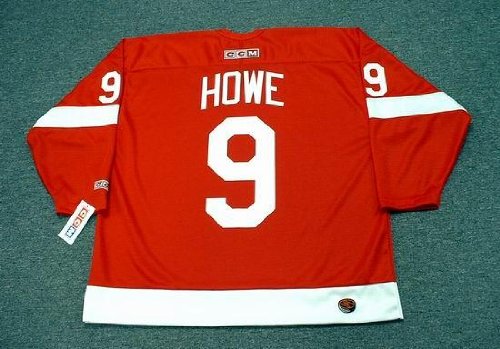 GORDIE HOWE Detroit Red Wings CCM Throwback Home Hockey Jersey, 2XL