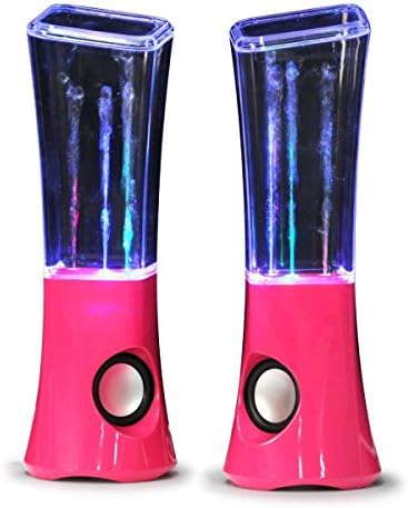 Auzewi Red Original ATake (US VERSION) Colorful Music Fountain Mini Amplifier Dancing Water Speakers Water Dancing Speakers Enhanced Quality