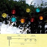 Best Season 477-14 LED-Solarlichterkette Ball Multi, 10-teilig, 2,7 m Farbe: cool wei&szlig;