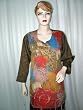 Womans Designer Printed Fallow Crepe Kurti Tunic Top Medium Size !!