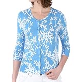 NYC Knitwear Floral Print Cardigan