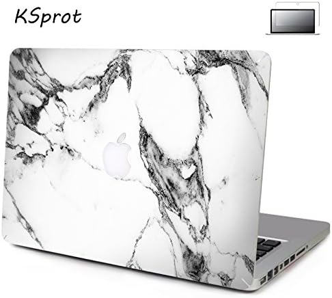 Silicone Decal Cover KSprot Soft-Touch Protector Marble Paint Pattern Rubber Coated Case protector for Macbook Air 13"/13.3" Model: A1466/A1369 Protective Skin Macbook Foil,Style 4
