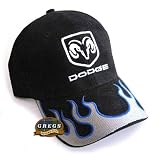 Dodge Ram Logo Hat Cap With Silver Flames (Apparel Clothing) by Gregs Automotive LLC