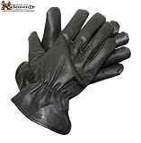 Black Leather Basic Riding Gloves