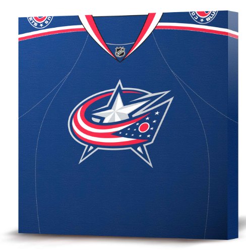 NHL Columbus Blue Jackets Dark Jersey Canvas Print (20 x 20)
