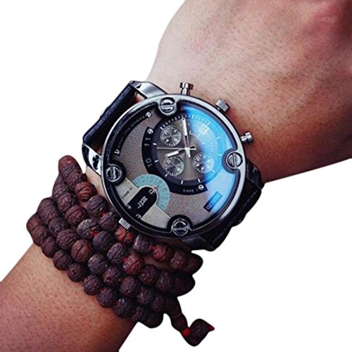 Gents big dial quartz analog watch, suppion men s casua…