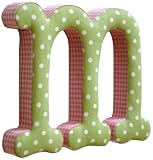 New Arrivals The Letter M, Pink and Green