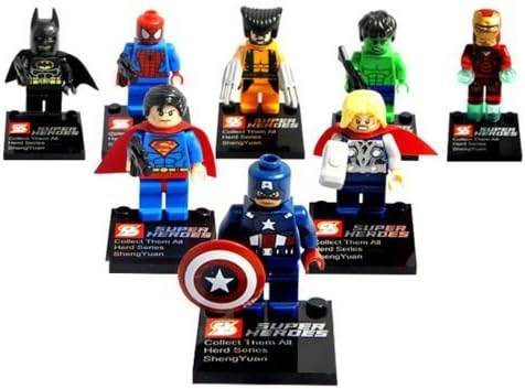 2015 8 Sets Super Heroes Minifigures Building Toys Wolverine Thor Hulk Blocks Toy New Arrival