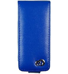 Blue Executive Leather Case for Apple iPod Nano 5th Generation, Nano 5th Gen Leather Case for Nano 8GB, 16GB with Rotating Belt Clip