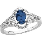 14K White Gold Chatham Created Sapphire and Diamond Ring 51W gpvzoaL. SL160 14K White Gold Chatham Created Sapphire and Diamond Ring