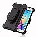 Galaxy S6 Edge Case, MeKo Shockproof Rugged Hybrid Heavy Duty Full Protective Samsung Galaxy S6 Edge Case with Belt Clip Holster Kickstand (Black)