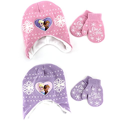 Frozen Elsa and Anna Toddler Hat with Mittens