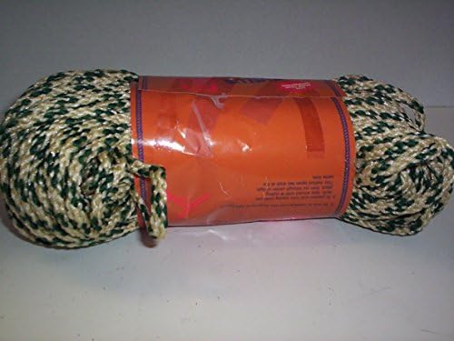 100 Yds 6mm Braided Macrame Cord - 1 Hank (Hunter Green and Beige)