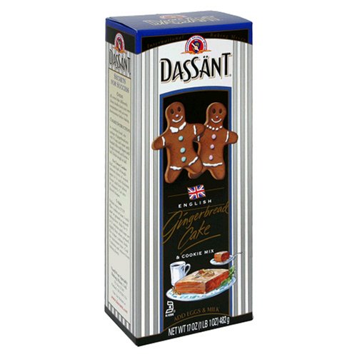 Dassant English Gingerbread Cake and Cookie Mix, 17-Ounce Boxes (Pack of 6) by Dassant