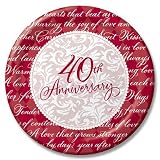 40th Wedding Anniversary Dinner Plates 8ct