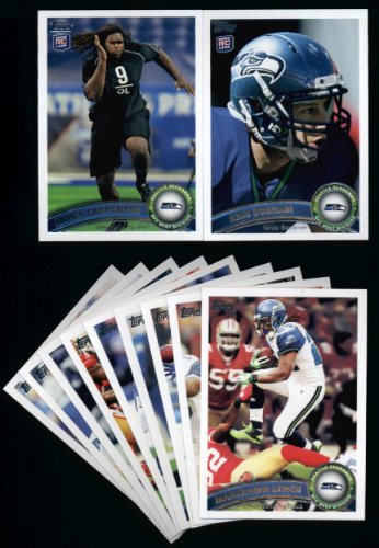 2011 Topps Seattle Seahawks Complete Team Set of 11 cards including Matt Hasselbeck, Lynch,Kris Durham RC, Carpenter RC, and more!