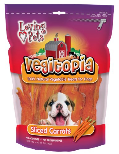 Loving Pets Vegitopia Sliced Carrots Dog Treats, 5-Ounces