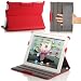 MoKo(TM) Slim-Fit Folio Stand Case for Apple New IPad 3 HD (3rd Generation)- with Smart Cover Auto Wake / Sleep function, Red