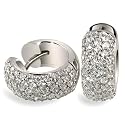 goldmaid Silber Creolen mit 108 Zirkonia im Pavee, Pa O731S