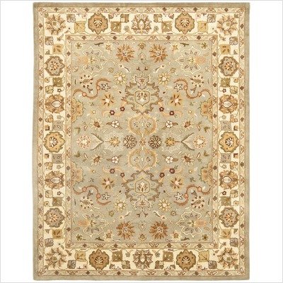 Safavieh Heritage Collection HG959A Handmade Light Green and Beige Hand-Spun Wool Area Rug, 12-Feet  by 15-Feet