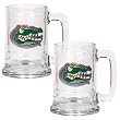Florida Gators NCAA 2pc 15oz Glass Tankard Set by Great American Products